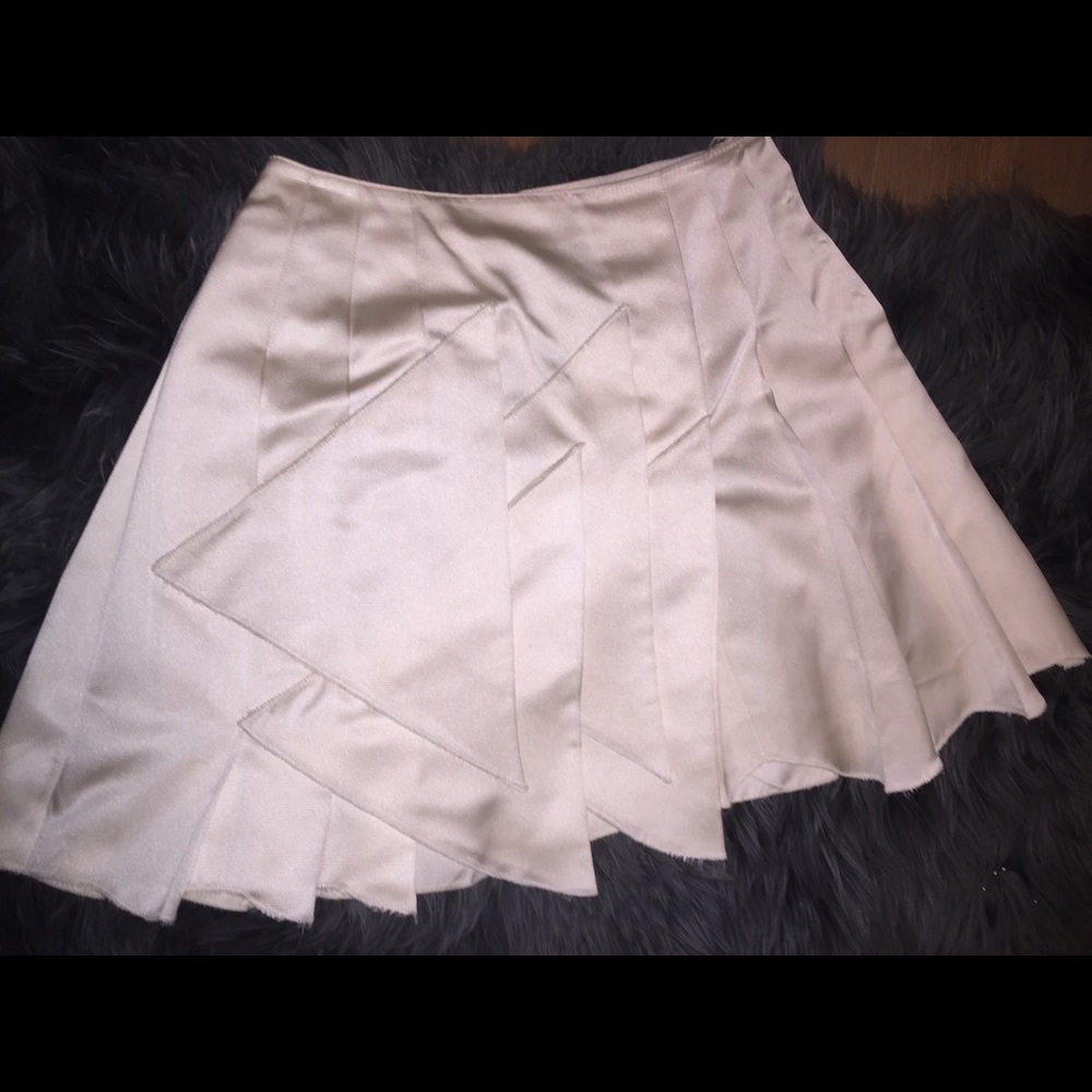 Miu Miu cream silk skirt